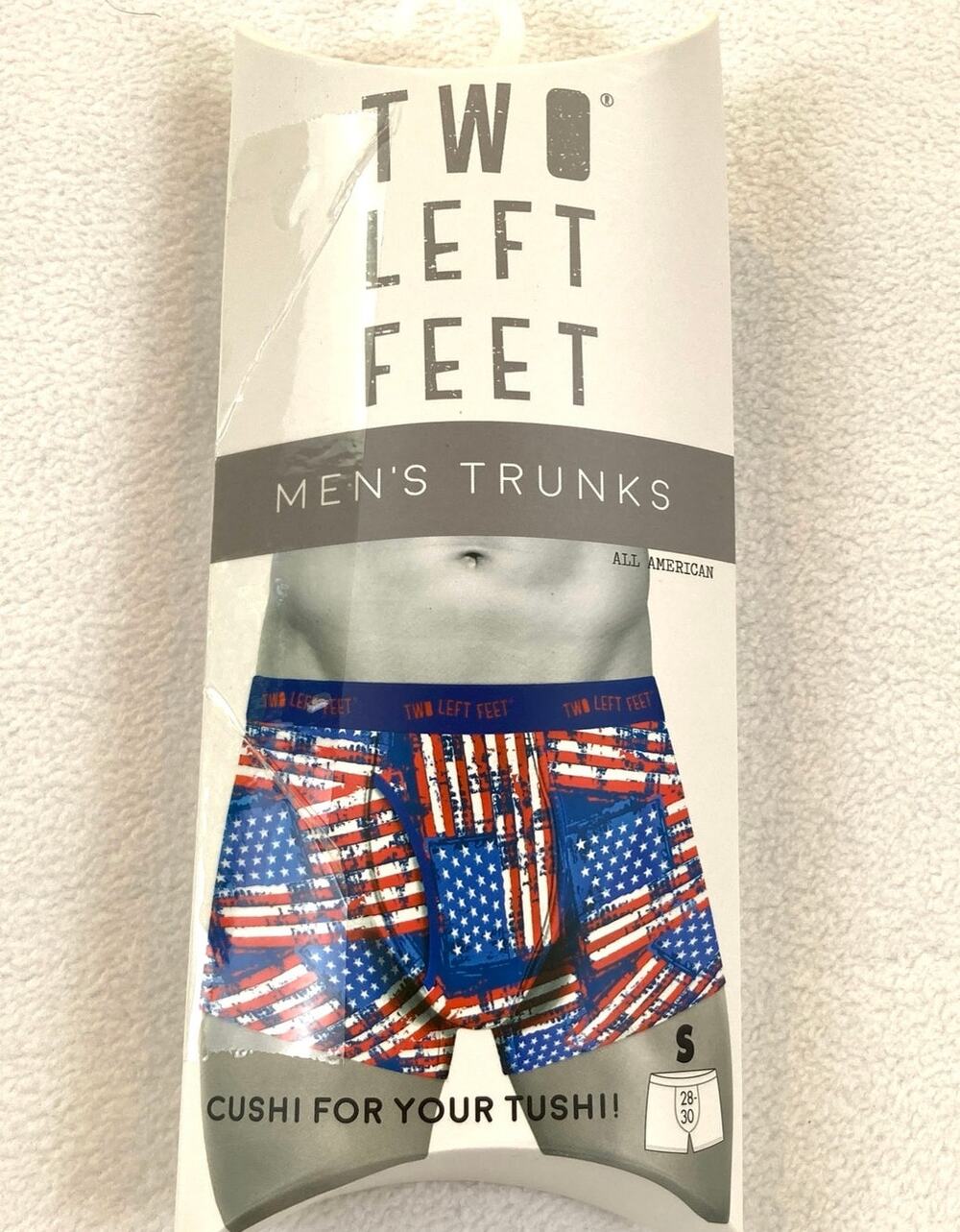 Men's Trunks Briefs Red White Blue Flag Small NWT New in Pkg